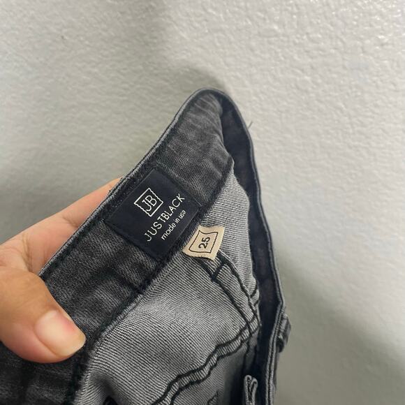 Just Black Womens Jeans Size 25 Dark Wash Denim Color Block Skinny Leg Casual - Picture 3 of 13